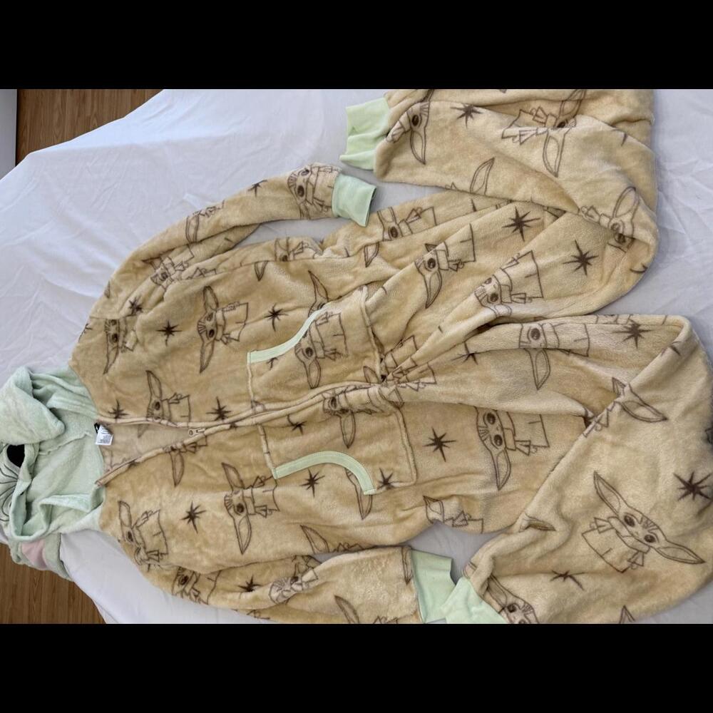 Star Wars Baby Yoda Fleece Onesie Pajamas - One Size